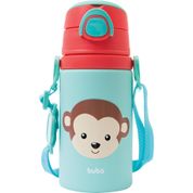 Garrafinha De Alumínio Animal Fun Macaco 450ml Buba