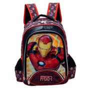 Mochila Infantil Masculina Homem de Ferro Preta