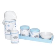 Kit Higiene Slim Azul Garrafa Grande Capa Chuva De Amor Azul