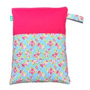 Saco Impermeável Grande Bolso Duplo Flor Pink