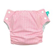 Fralda Ecológica XXG Com Absorvente Tricot Rosa