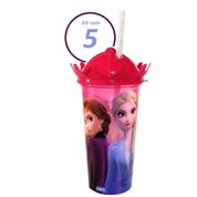 Kit 5 Copos Frozen Anna Elsa de Coroa Lembrancinhas Decoração Festa