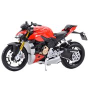 Miniatura Moto Ducati Super Naked V4 S 1/18 Vermelho