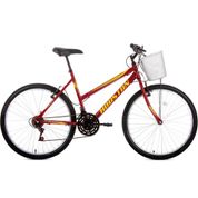 Bicicleta Houston Foxer Maori Aro 26 Freio V-Brake 21 Marchas com Cesto Frontal