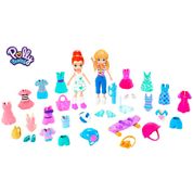 Polly Pocket Mattel Kit Grande Moda Esportiva com 2 Bonecas e Acessórios