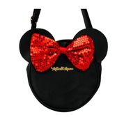 Bolsa Tiracolo Circular Rosto Assinatura Minnie: Disney