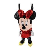 Bolsa Formato Pelúcia Minnie Lantejoulas 30cm: Disney