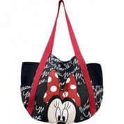 Bolsa Preta Assinatura Rosto Minnie: Disney