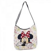 Bolsa Hobo Flores Rosto Minnie: Disney