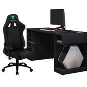 Kit Mesa Para PC Gamer Destiny com Cadeira Gamer BC3 ThunderX3 Preto - Lyam Decor