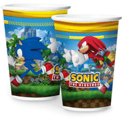 12 Copos Sonic Festa De Aniversário 180 ML