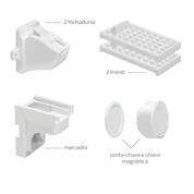 Trava Magnética Gaveta E Armário Segurança Bebe Com 2 Uni Buba
