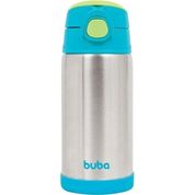 Garrafa Térmica Infantil Buba C/ Canudo Silicone 400ml Inox