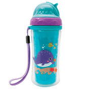 Squeeze Garrafa Infantil Parede Dupla Canudo Silicone Buba