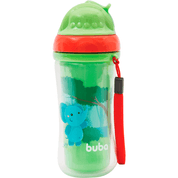 Squeeze Garrafa Infantil Parede Dupla Canudo Silicone Buba