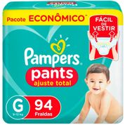 Fralda Calça Pampers Pants Tamanho G - 94 Unidades