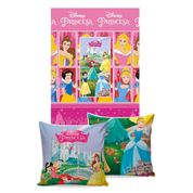 Manta que vira Almofada da Disney Jolitex 45x45cm Princesa 150x200 cm