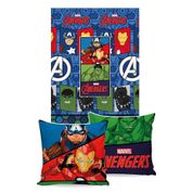 Manta que vira Almofada da Marvel Jolitex 45x45cm Avenger 150x200 cm