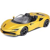 Miniatura Carro Ferrari SF90 Spider 1/18 Amarelo