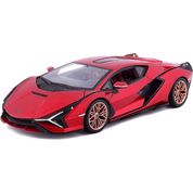 Miniatura Carro Lamborghini Sián FKP 37 1/24 Vermelho