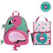 Kit Refeição Mochila e Lancheira Flamingo Skip Hop