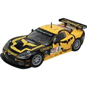 Miniatura Carro Chevrolet Corvette C6R #4 1/24 Preto/Amarelo