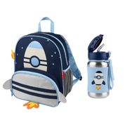 Kit Refeição Infantil Com Mochila e Garrafa Skip Hop Espaço