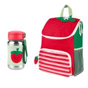 Kit Refeição Escolar Com Mochila e Garrafa Skip Hop Morango