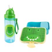 Kit Refeição 2 peças Crocodilo Garrafa e Kit Lanche Skip Hop