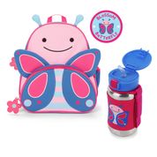 Kit Refeição Infantil Mochila e Garrafa Skip Hop Borboleta