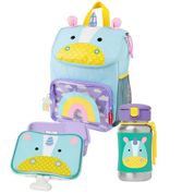 Kit Refeição Escolar SkipHop Unicórnio Com Garrafa e Mochila