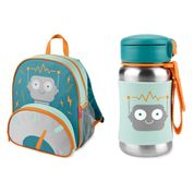 Kit Refeição Infantil Com Mochila e Garrafa Skip Hop Robô