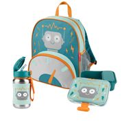 Kit Refeição Infantil Skip Hop Robô Com Mochila e Garrafa