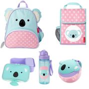 Kit Refeição Mochila Lancheira Garrafa Kit Lanche Koala Skip