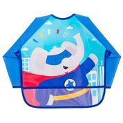 Babador Avental Com Mangas Elefante SuperHero Buba