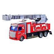 Caminhao de Bombeiro Infantil de Controle Remoto Carrinho com Luzes e Escada escala 1:48 DMToys