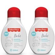 2 SHAMPOOS PARA BEBE FISHER PRICE 200 ML HIPOALERGÊNICO
