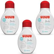 3 SHAMPOOS PARA BEBE FISHER PRICE 200 ML HIPOALERGÊNICO