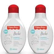 2 SHAMPOOS PARA BEBE FISHER PRICE 400 ML HIPOALERGÊNICO