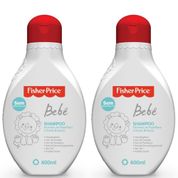 2 SHAMPOOS PARA BEBE FISHER PRICE 400 ML HIPOALERGÊNICO