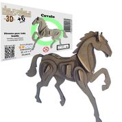 Brinquedo Quebra Cabeça 3D Cavalo Mdf