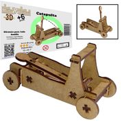 Brinquedo Quebra Cabeça 3D Catapulta Mdf