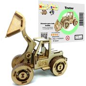 Brinquedo Quebra Cabeça 3D Trator Mdf