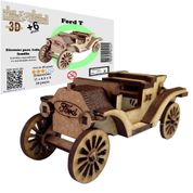 Brinquedo Quebra Cabeça 3D Ford T Mdf