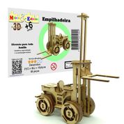 Brinquedo Quebra Cabeça 3D Empilhadeira Mdf