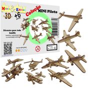 Brinquedo Quebra Cabeça 3D Coleção MINI Piloto Mdf