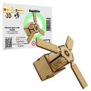 Brinquedo Quebra Cabeça 3D Satélite MDF