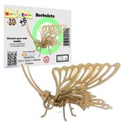 Brinquedo Quebra Cabeça 3D Borboleta Mdf