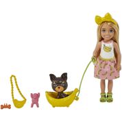 Boneca Barbie Chelsea Loira Cachorrinho de estimação - Mattel