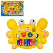 Teclado Brinquedo Infantil Bichinhos Caranguejo Amarelo